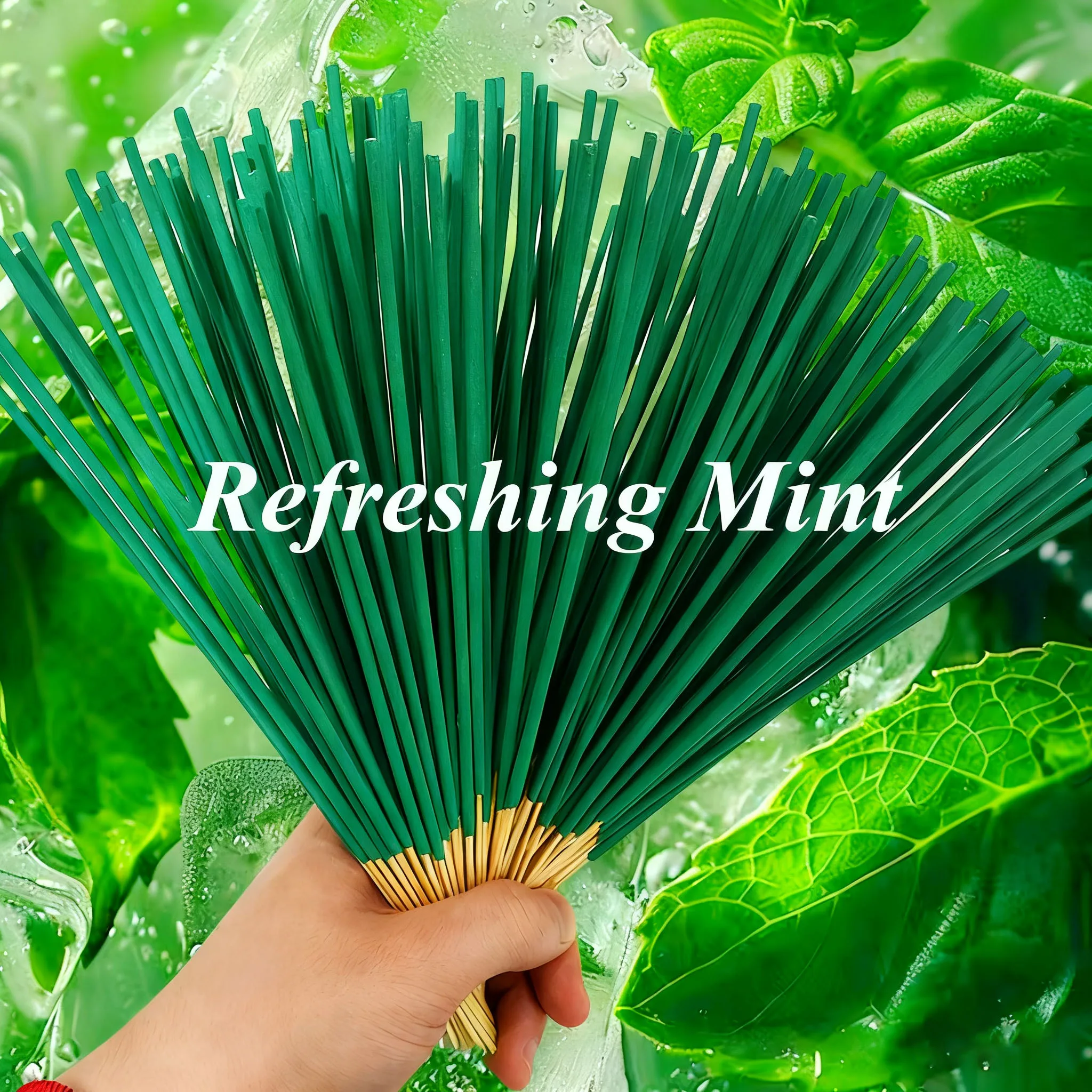عصا الروائح بالنعناع الطازج، تساعد النعناع على تحديث العقل وتحسين جودة الهواء، مناسبة لليوجا والتأمل، المنزل، غرفة المعيشة، غرفة الشاي، الفندق، الأنشطة الخارجية، سهلة الحمل