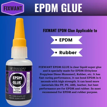 20 ML FIXWANT 6 Saniye Hızlı Kuruyan EPDM Etilen Propilen Diene Monomer Kauçuk Tutkal