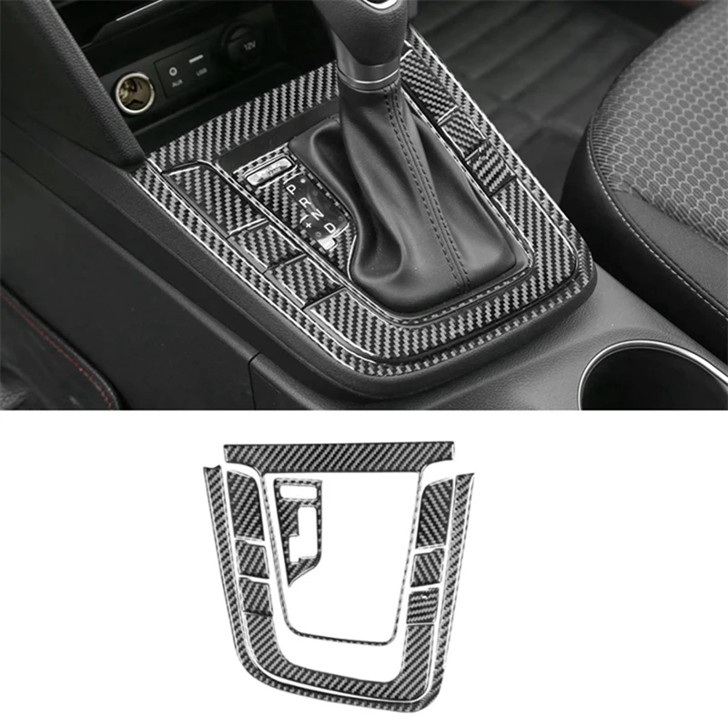 Soft Carbon Fiber For Hyundai Elantra 2017 2018 2019 2020 Center Console Gear Shift Frame Cover Trim Parts