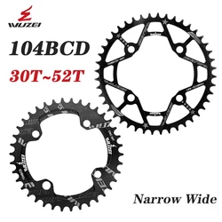 WUZEI MTB Chainring 104 BCD Narrow Wide 7 8 9 10 11 Speed Chainwheel Mountain Bike 104BCD Sprocket Bicycle Star 34T 36T Crown