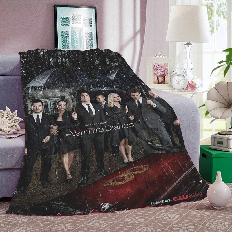 Decorative Sofa Blanket King Size The D-Vampire Diaries Microfiber Bedding Bed Fleece Camping Warm Winter Fluffy Soft Blankets