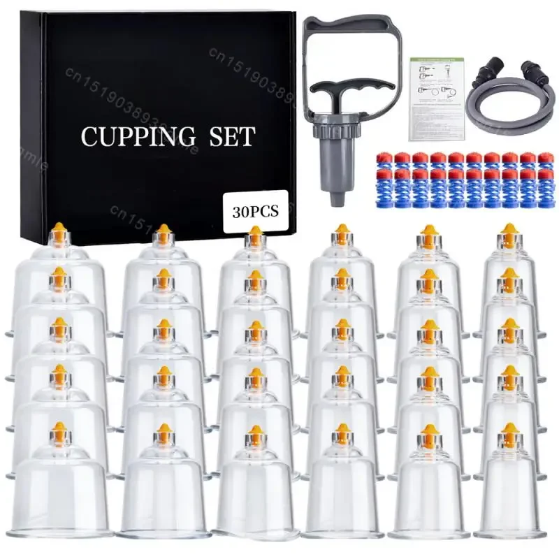 12/18/24/30 Pcs Massage Vacuum Cupping Set Chinese Medicine Physiotherapy Cellulite Body Cups Cupping Therapy Heathly Care