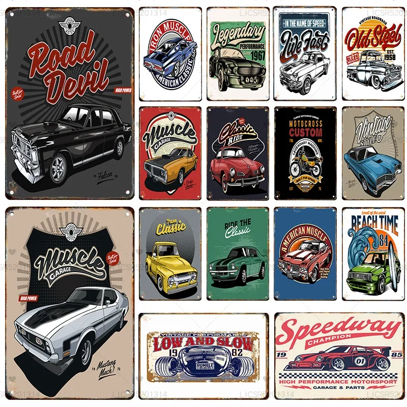 Ford Car Accessories Motor Retro Metal Sign Tin Sign Plaque Metal Wall Decor Vintage Decor Poster Plates Man Cave Shabby Chic