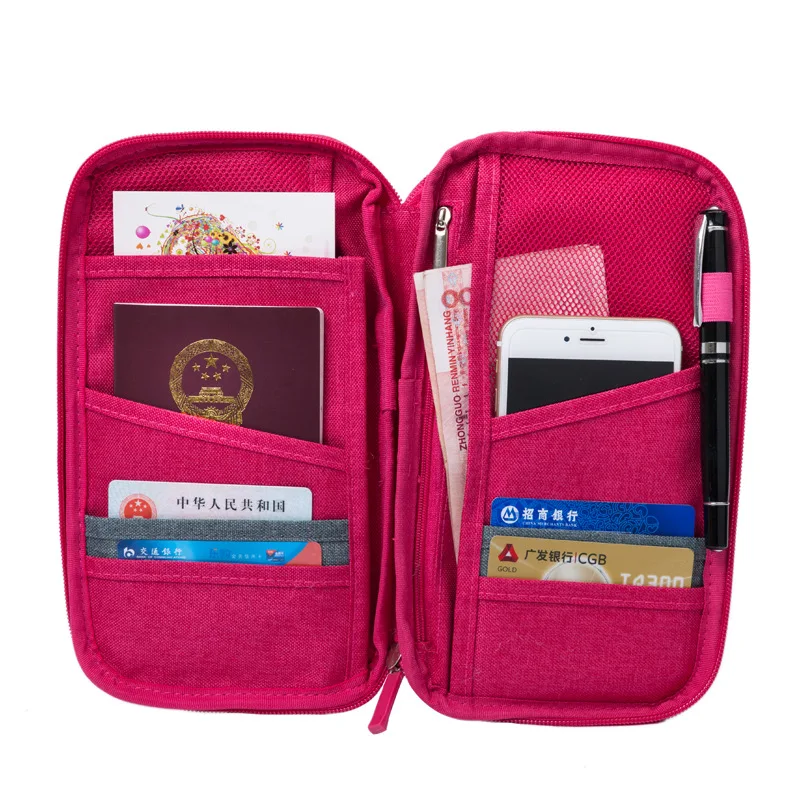 Men Multipurpose Women's Wallets Documents Organizer Packages Travel Passport Holders Cover Commercial Bank Cards Badges Wallets