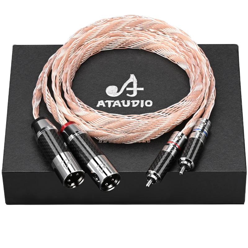 Kabel Audio HiFi XLR RCA do adaptera 7N OCC Mixed srebrny profesjonalny XLR do kabel RCA przedłużacz do kina domowego XLR zbalansowany XLR