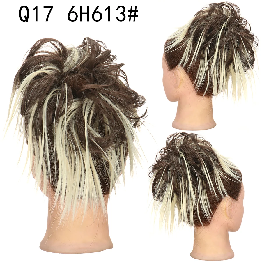 Messy Bun Hairpiece with Elastic Rubber Band