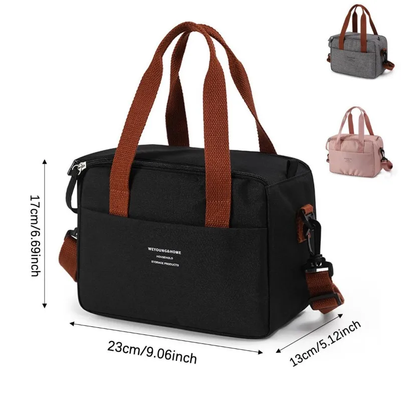 Borsa per il pranzo ad alta capacità borsa per il pranzo portatile per il trasporto di cibo quando si esce con borsa termica diagonale borsa per il