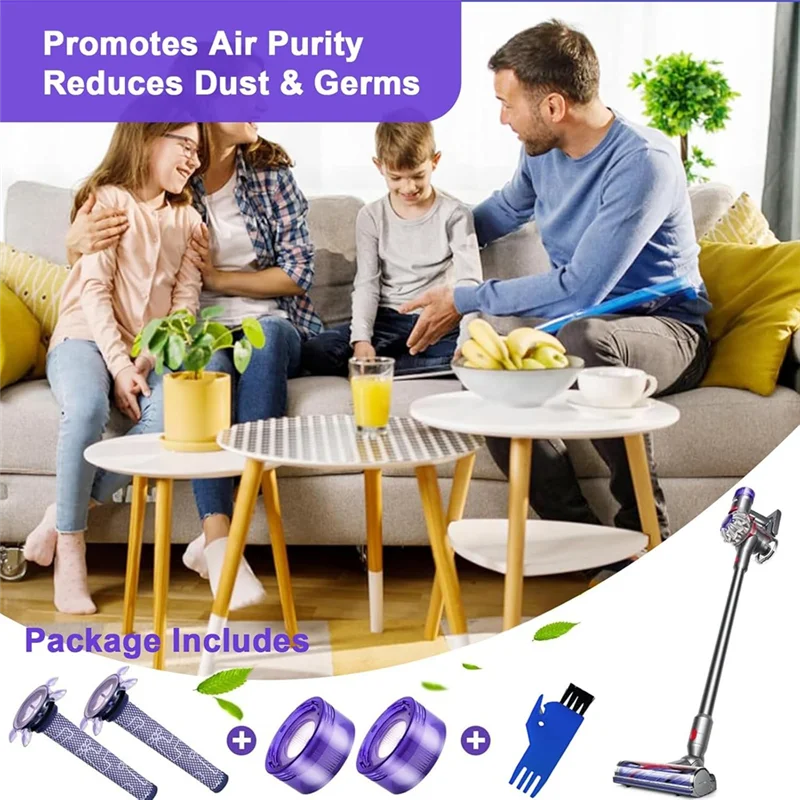 N09R-Hepa Filter For Dyson V8 Focus Mattress, Accessory Filter For Dyson V8 Origin+ SV25 SV37 Part Number 965661-05