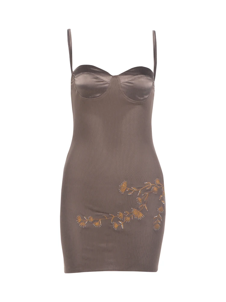 Weird Puss Blumenmuster Damenkleid Patchwork Tiefer Ausschnitt Eng Anliegend Hochelastisch Sexy Party Mitternacht Sommer Mode Mini Bodycon – Detail 3