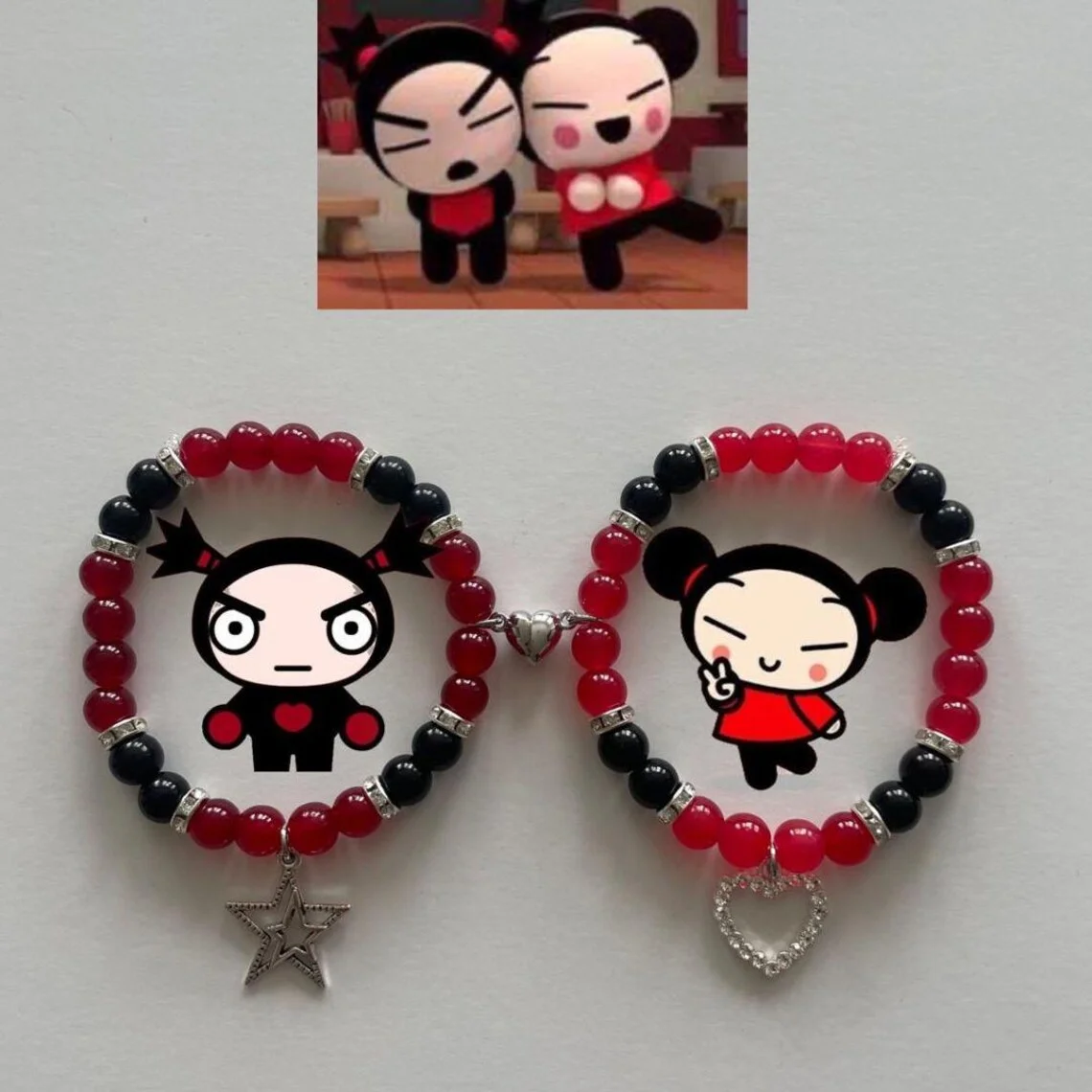 Handmade Y2K Jewelry Pucca & Garu Matching Bracelets