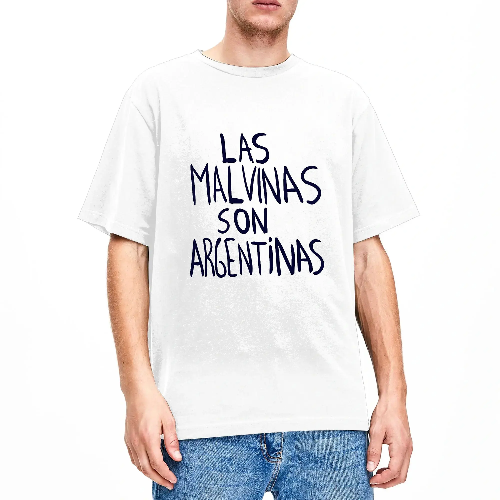 Argentina Pride  Las Malvinas Son Argentinas T Shirt for Men Cotton Hipster T-Shirts Round Neck  Tee Shirt Short Sleeve Clothing