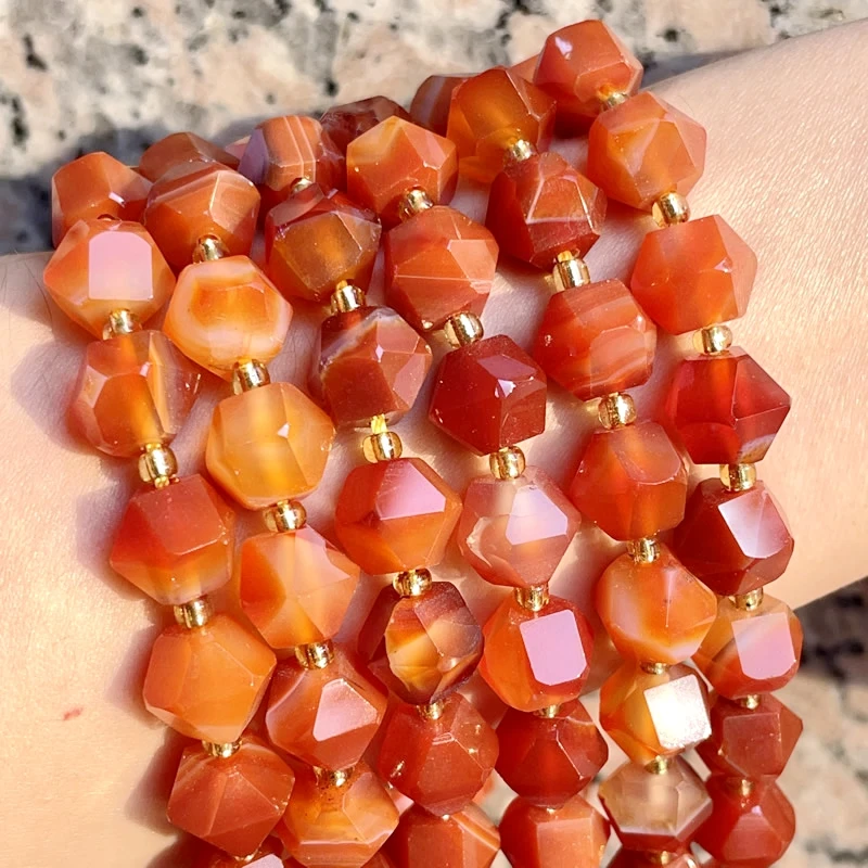 جديد 10 مللي متر مثمنة الخرز الحجر الطبيعي جمشت الأمازون Moonstone فضفاض الخرز DIY بها بنفسك صنع المجوهرات سوار إكسسوارات عقد #3