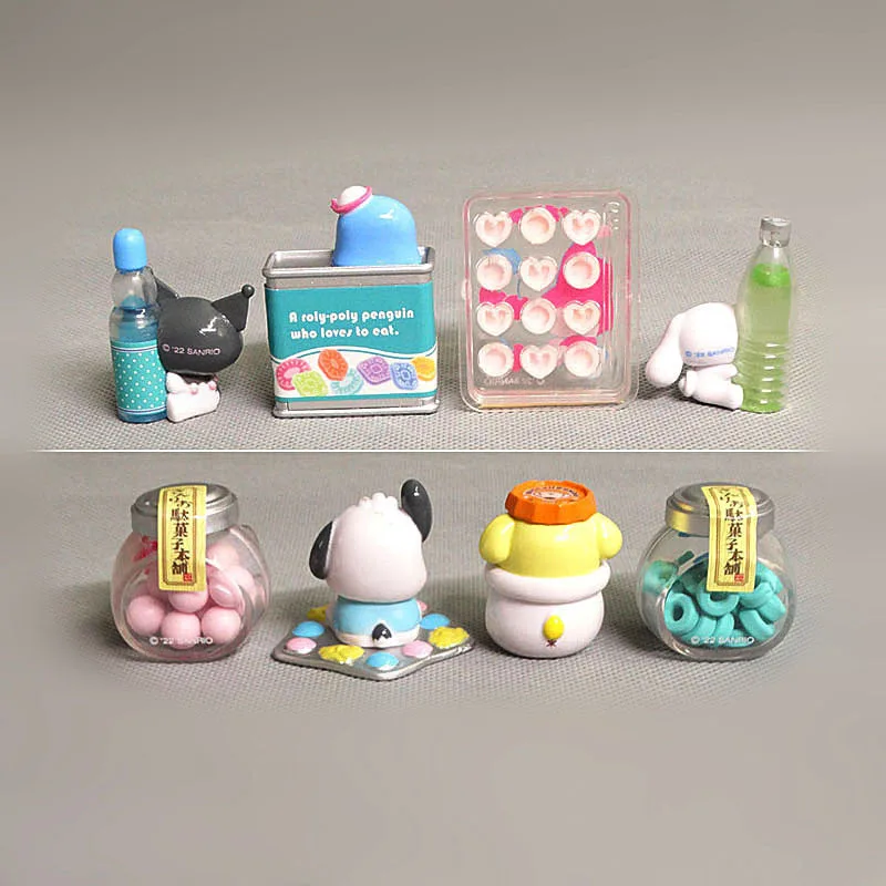 MINISO Sanrio DIY Ornaments Figures Mini Size Accessories Cinnamoroll Kuromi Pochacoo Pom Pom Purin Hello Kitty My Melody Sam