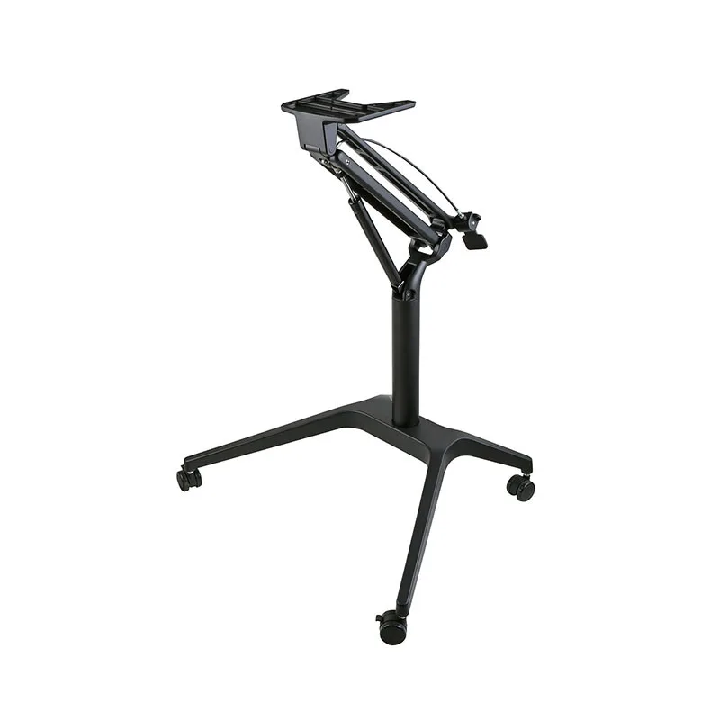 Pneumatic lifting table shelf, bedside table mobile lecture table, aluminum alloy material, excluding desktop mobile lifting