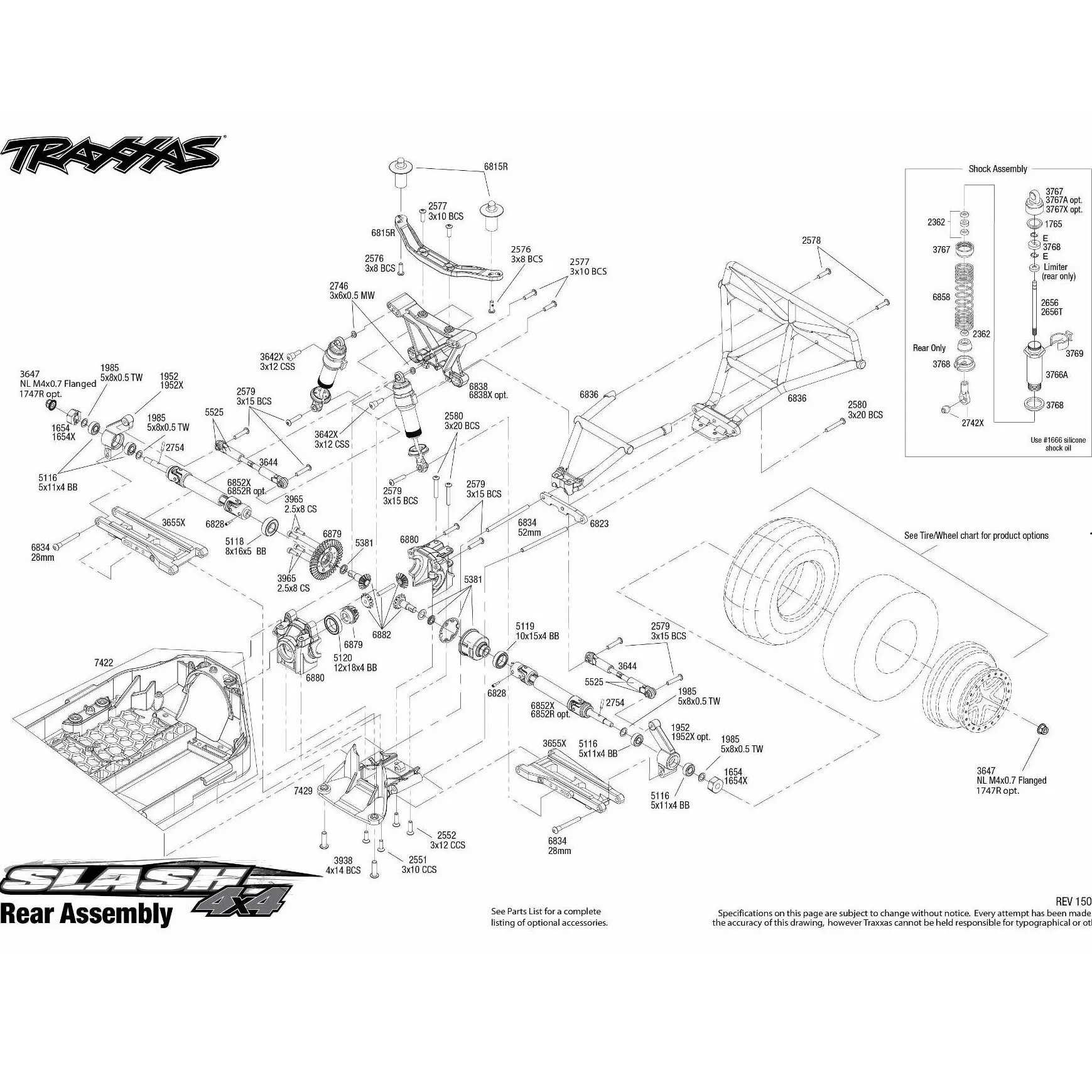 Traxxas #3644 39MM Rear Turnbuckle Link for Ford F‑150 Slash 2WD 4WD LCG Rustler RC Car Spare Part view 4