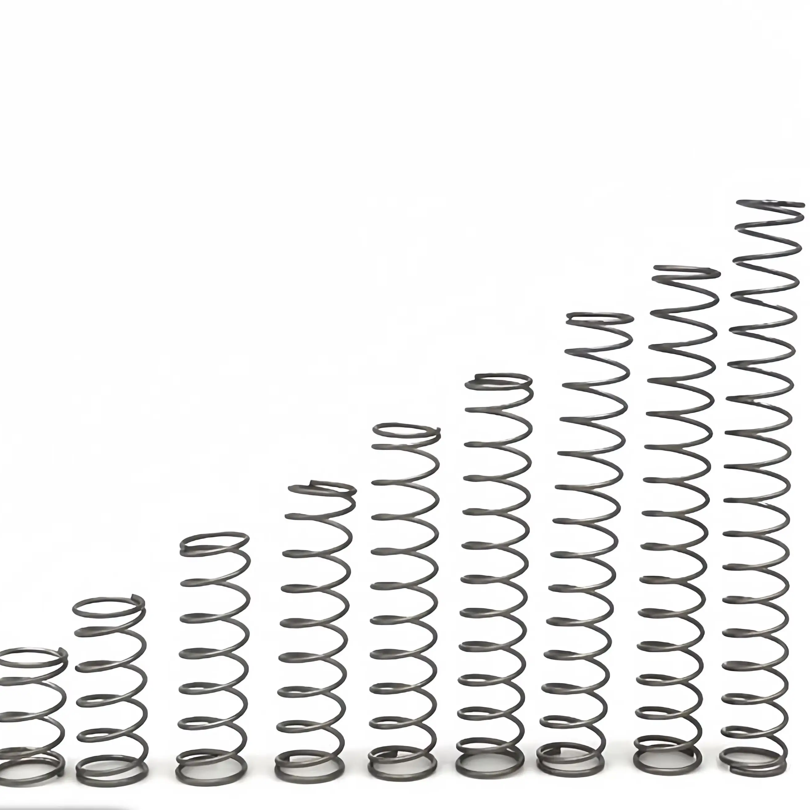 Compression Spring, Wire Diameter 0.9mm, Outer Diameter 5-20mm, Length 10-50mm, Manganese Steel Material, Durable with Strong