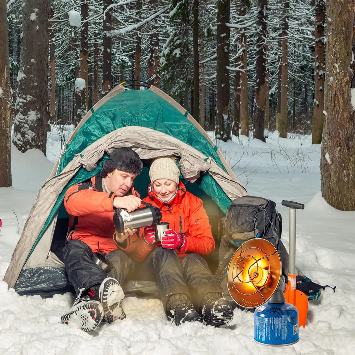  Butane Heater Electronic Ignition Fuel Conversion Suitable Small Heater Portable Car Fishing Insulation Instant Grill