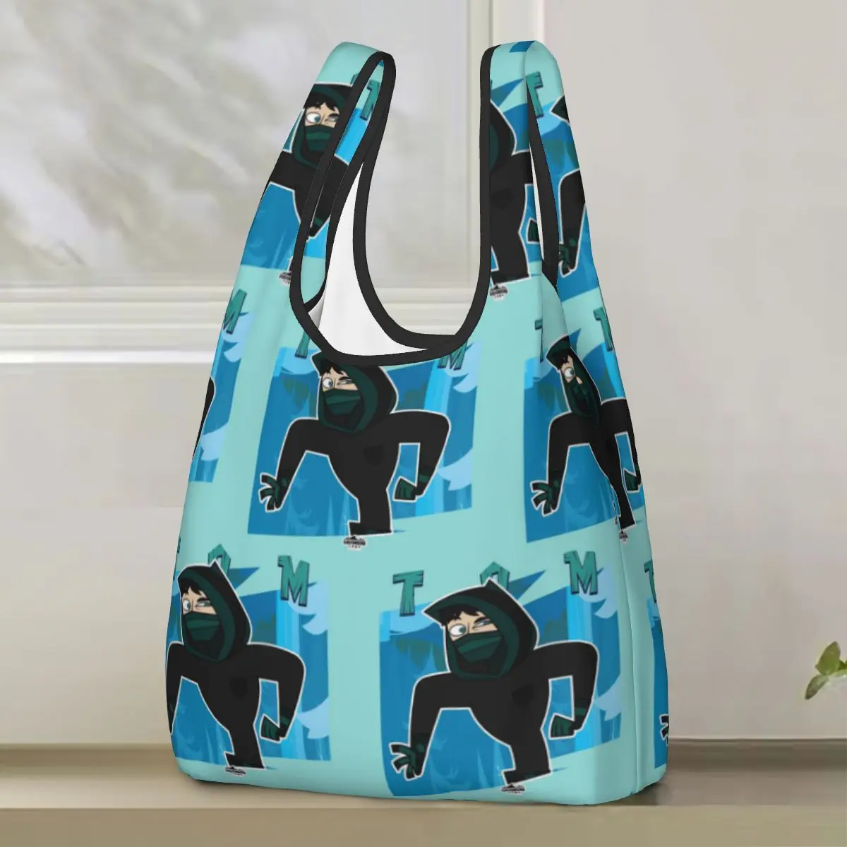 

Adventure Camp Tom Shopping Bag Portable Tote Bags Foldable Shoulder Shopper Bag Grocery Handbag