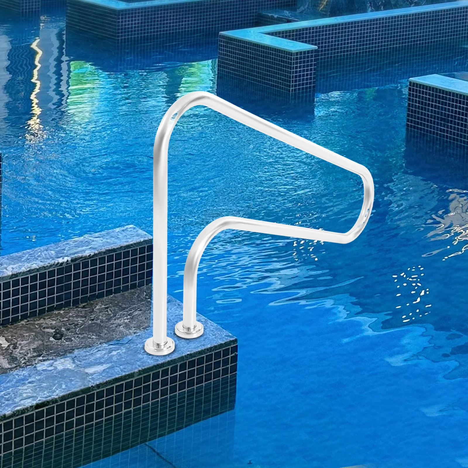 304 Stainless Steel Modern Pool Load-bearing 220.46 lbs for Underground Swimming Pools