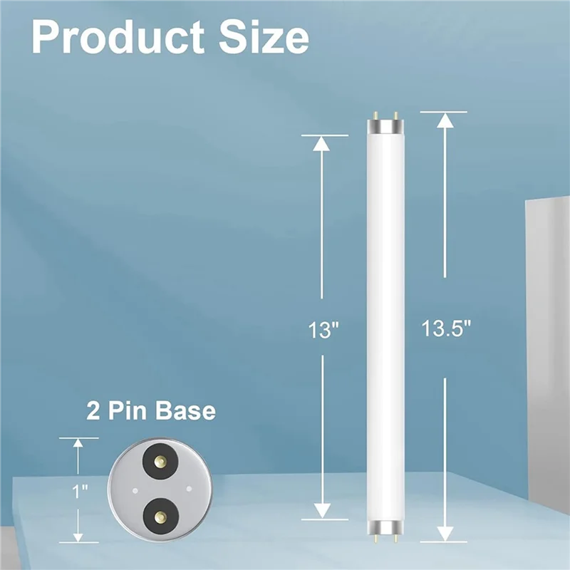 B82B-For 20W Bug Zapper Replacement 6 Pack FSL BL T8 F10W Bulb , 13 Inch 10 Watt Light Bulb For Spectek,Liba
