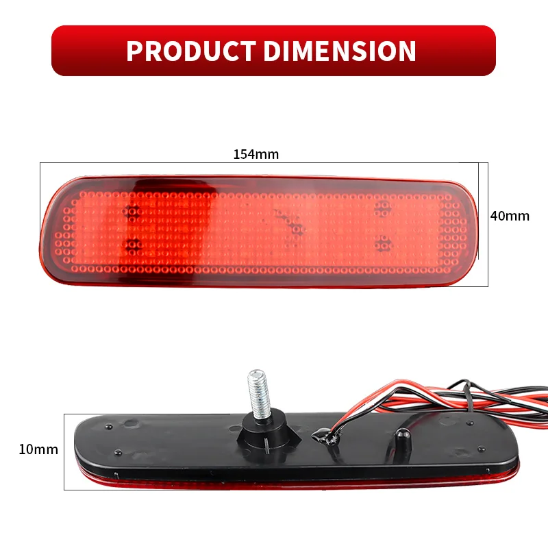 2PCS LED Rear Bumper Reflector Lights For Toyota Land Cruiser 100 Series/Cygnus 1991-2013 Tail Parking LampS Brake Stop Lanterns