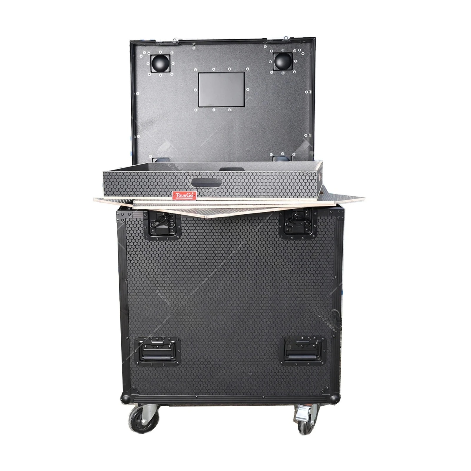 Black Cable and Truck Pack Cases Touring Flight Road Case with Dividers Tray