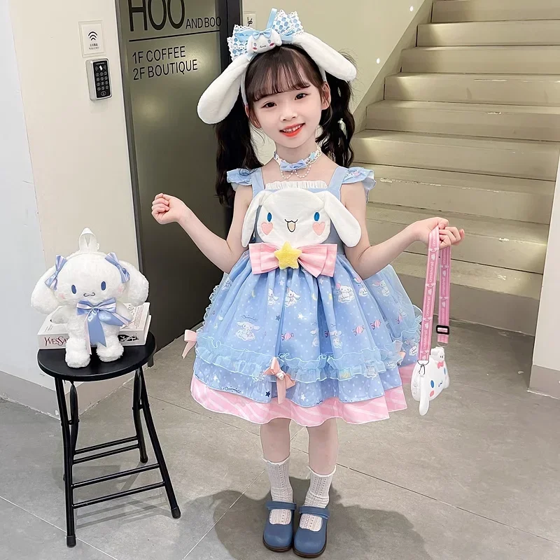 

Sanrio Jade Cinnamon Dog Anime Children's Clothing Cartoon Lolita Cute Comfortable Sweet Girl Home Cute Princess Pajamas