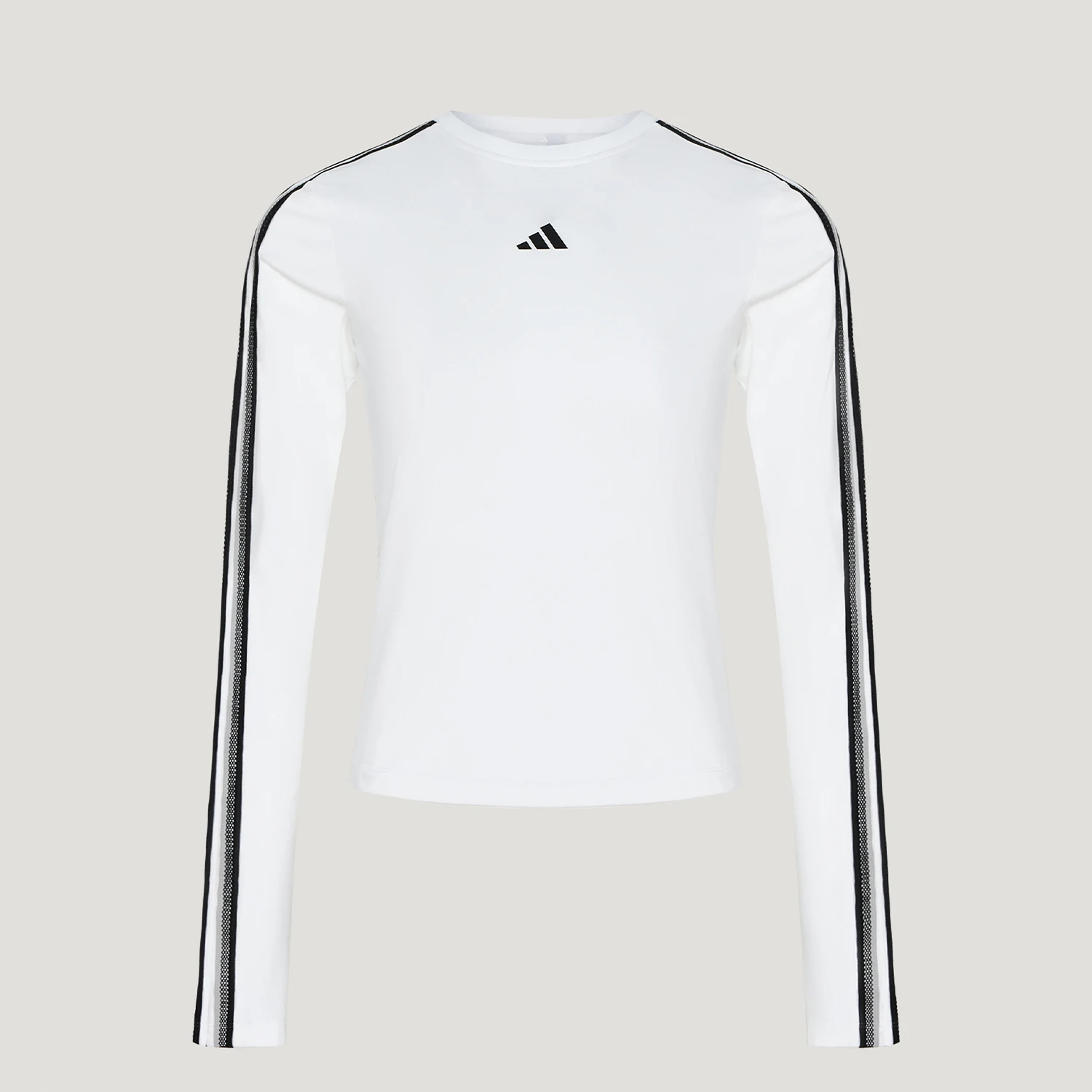 adidas-genuine-women's-slim-fit-simple-and-comfortable-round-neck-pullover-long-sleeved-t-shirt-kz1557