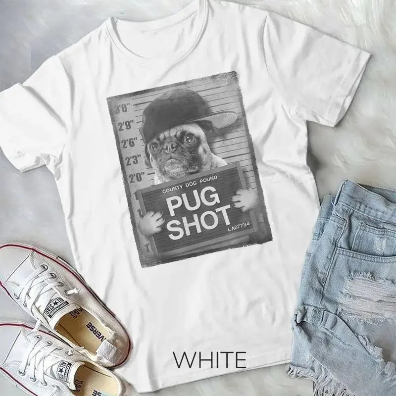Trendy Graphic Pug Shot County Dog Pound Portrait Unisex T shirt