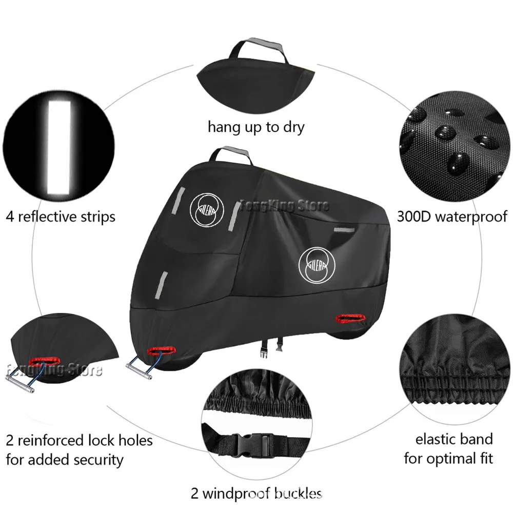 VOOR GILERA NEXUS FINO AL Motorhoes Waterdichte Outdoor Motor Regen Stofdicht Sneeuw Zon UV Protector