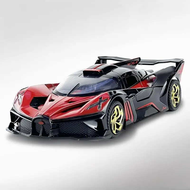 1:32 Bolide Simulation Alloy Sports Car Model Diecasts Metal Vehicles Model Sound Light Toy Gift