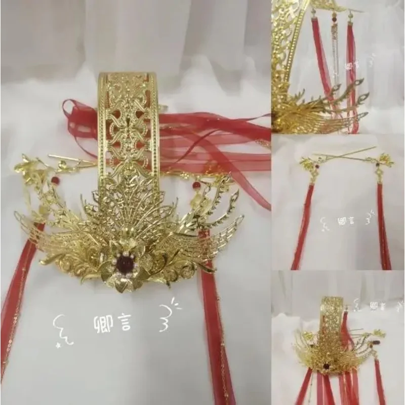 QQ681Tian guan ci fu Xie Lian tai zi Yue Shen ملحقات تنكرية قناع دبوس الشعر أقراط حلقة السيف مروحة الدعامة