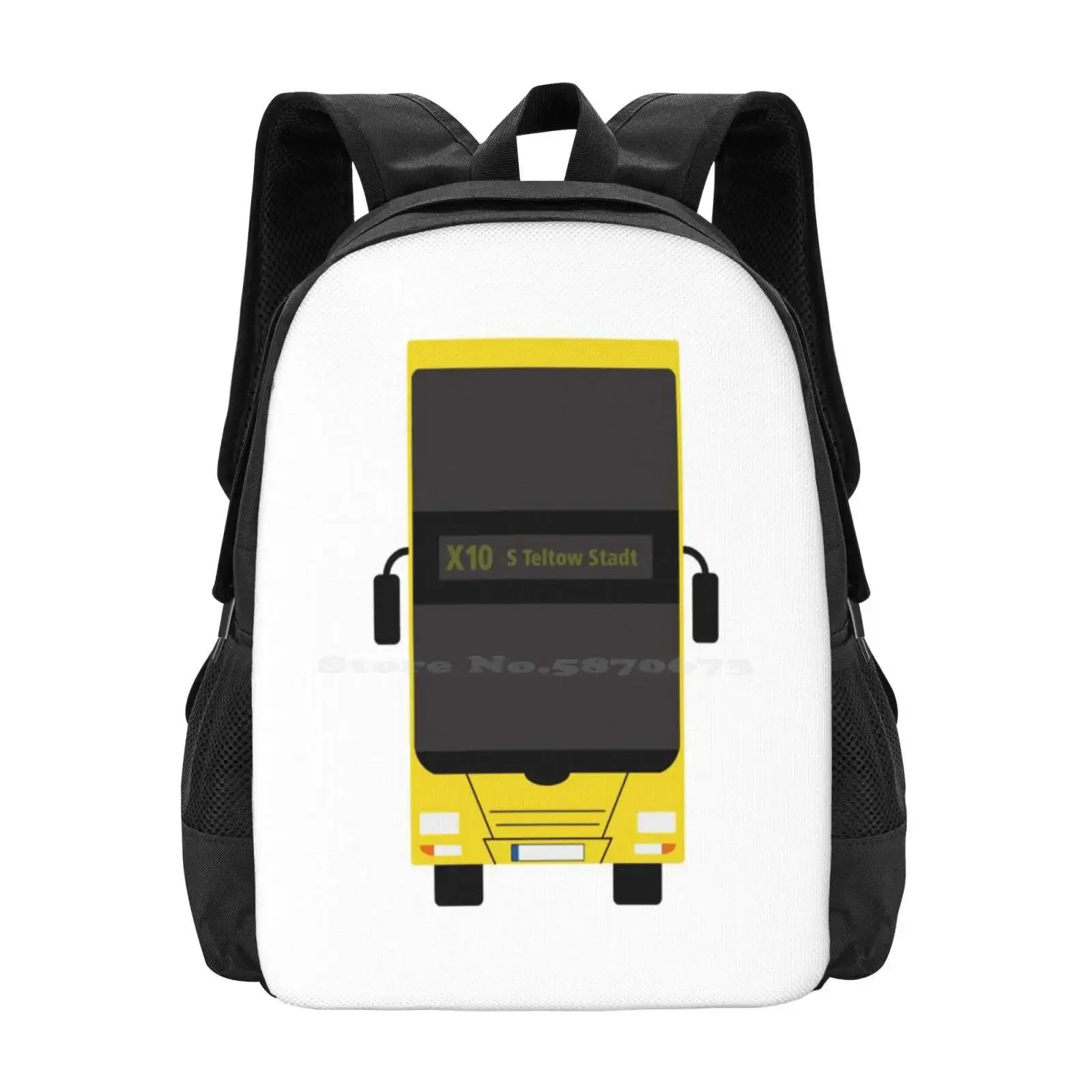 

Берлинская двухэтажная сумка с узором, студенческий рюкзак, автобус, Берлин Bvg