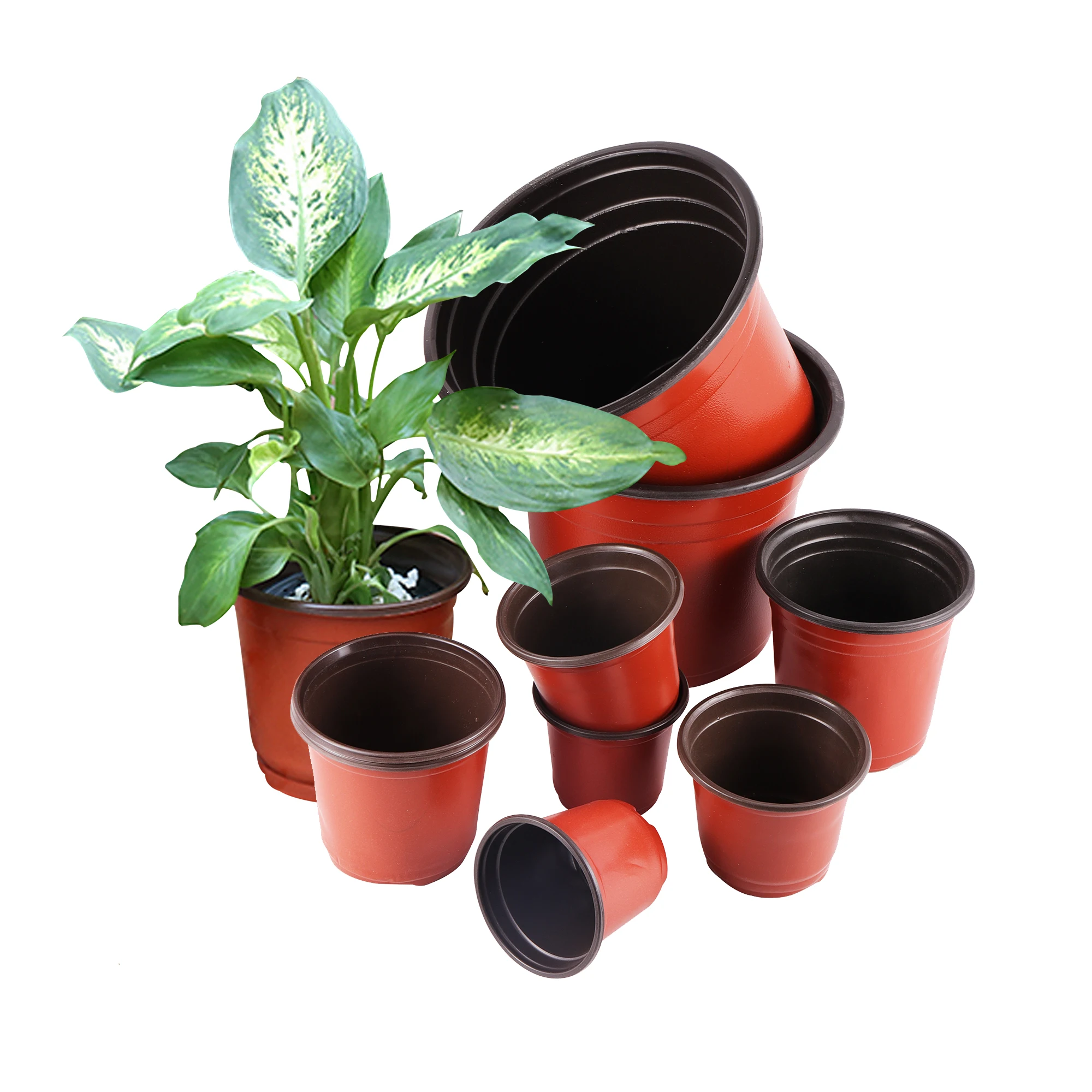 5pcs 9-22cm Gardening Flowerpot Plant Flowerpot Seedling Planting Container Plastic Flowerpot With Drainage Hole Seedling Pot