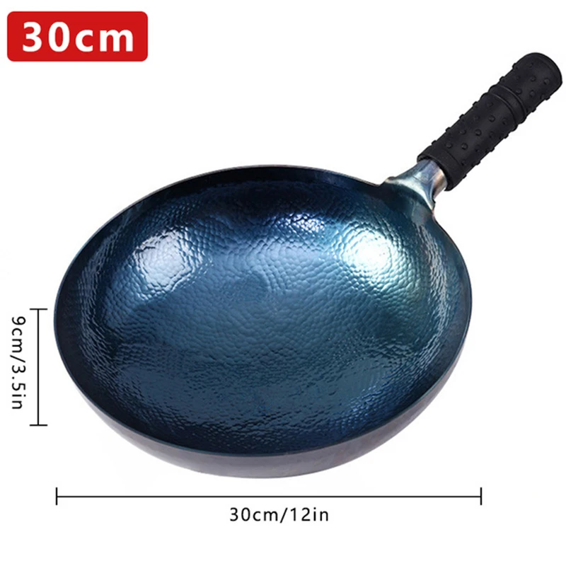 Chinese Traditional Wok,Handmade Wok and Frying Pan Thickened Uncoated Non-stick Pan Multifunctional Kitchen Cooking Pot