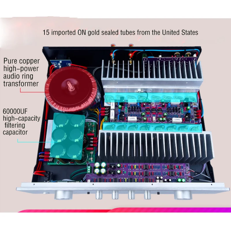 AIYIMA SMSL A8 HIFI Kombinierter Verstärker 300 W 2 Kanal 16 Importierte Metallversiegelte Röhre Bluetooth Ausgewogene CD Verstärker Audio