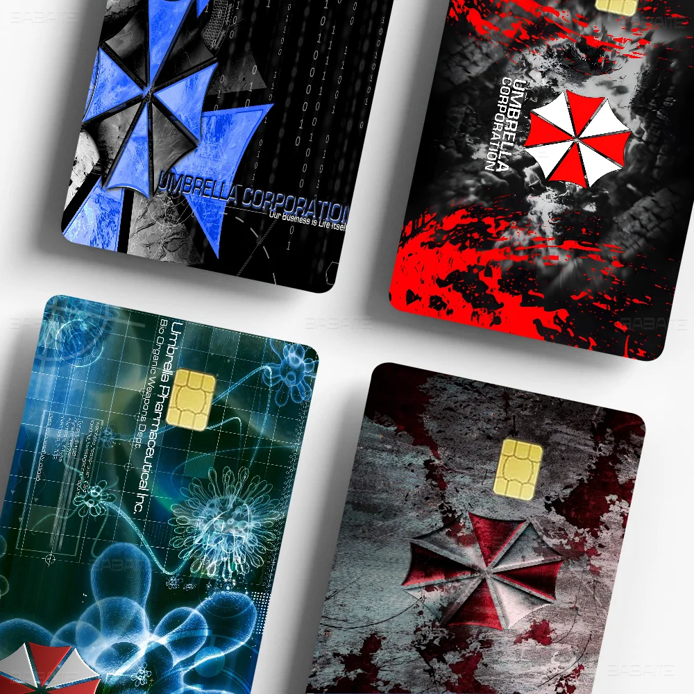 R-resident E-evil Umbrella Us TroopsS Credit Card Skin Stickers for Bank Card Bus Metro Card Sticker Waterproof Women Gift