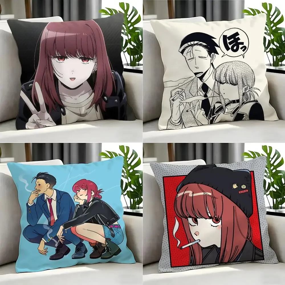 1Pc comic Smoking Behind the Supermarket with You Cushion Cover 50x50 45x45 40x40 Pillowcase Decorative Sofa Home Decor