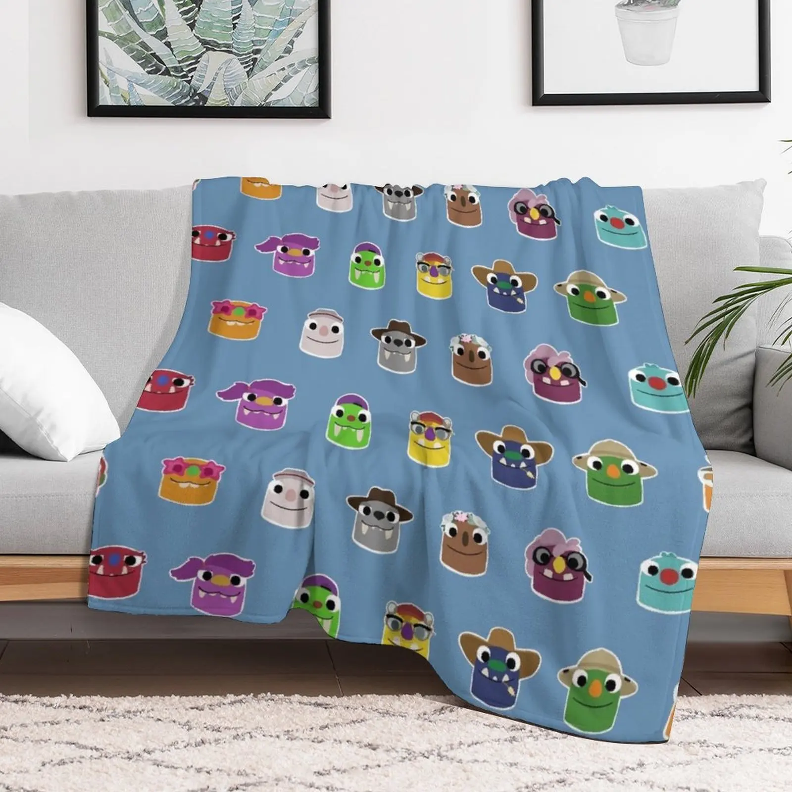 Bugsnax - All grumpuses Throw Blanket Blankets For Baby anime Blankets