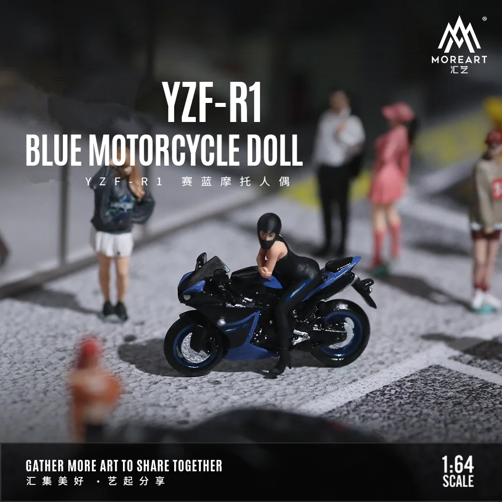 

More Art 1:64 YZF-R1 Blue MOTORCYCLE DOLL Display & Collection & Gift
