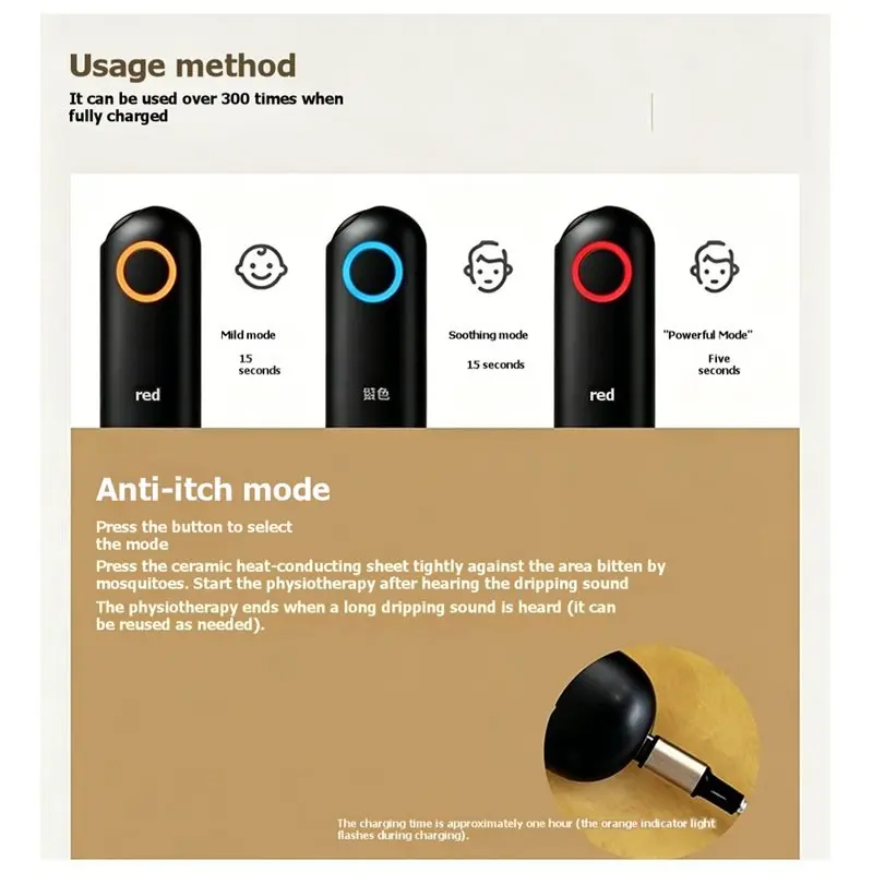 Mosquito Bite Relief Device-Natural, Chemical-Free Relief For Insect Stings And Bites Itch