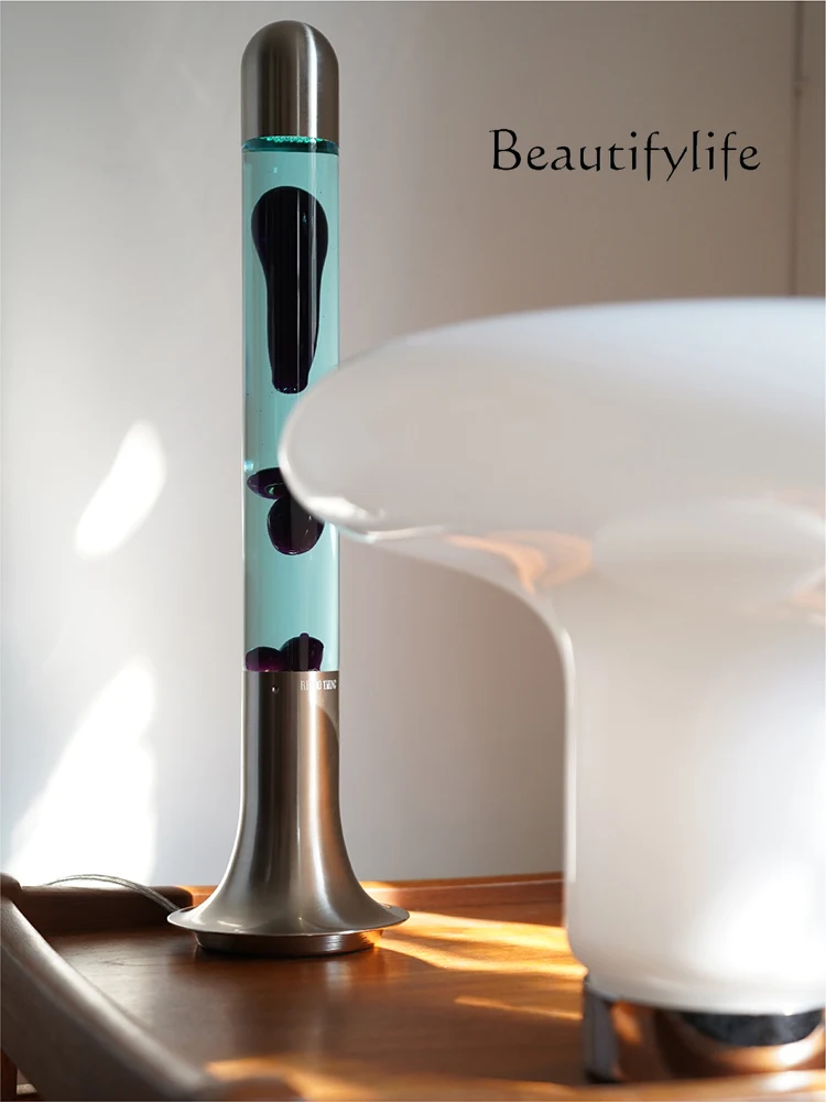 โคมไฟลอยตัว วบิซาดี้ สไตล์มินิมอล ตกแต่งโต๊ะทำงาน โคมไฟลาวา ให้แสงไฟสร้างบรรยากาศ