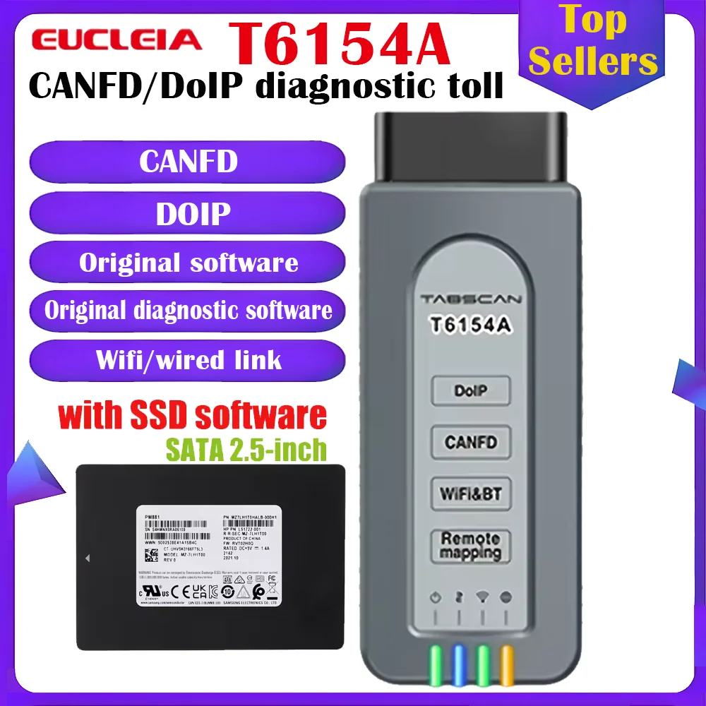 Car Diagnostic Tool For 6154A ODIS 19 Support Latest Version Software And CAN FD DoIP Protocol Original Function Drive SVCI