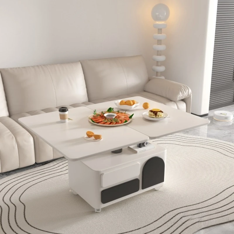 offee table dining table dual-purpose integrated two-in-one liftable folding multifunctional trolley side table