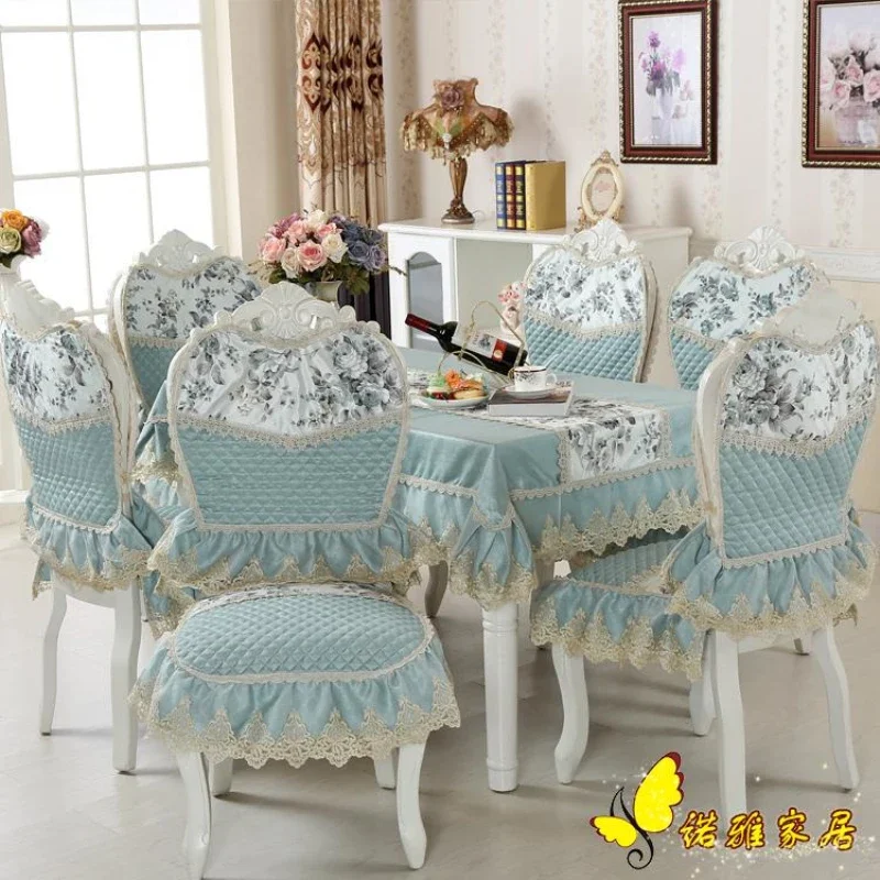 Hot Sale blue square table cloth chair covers cushion tables and chairs bundle chair cover lace cloth round set tablecloths