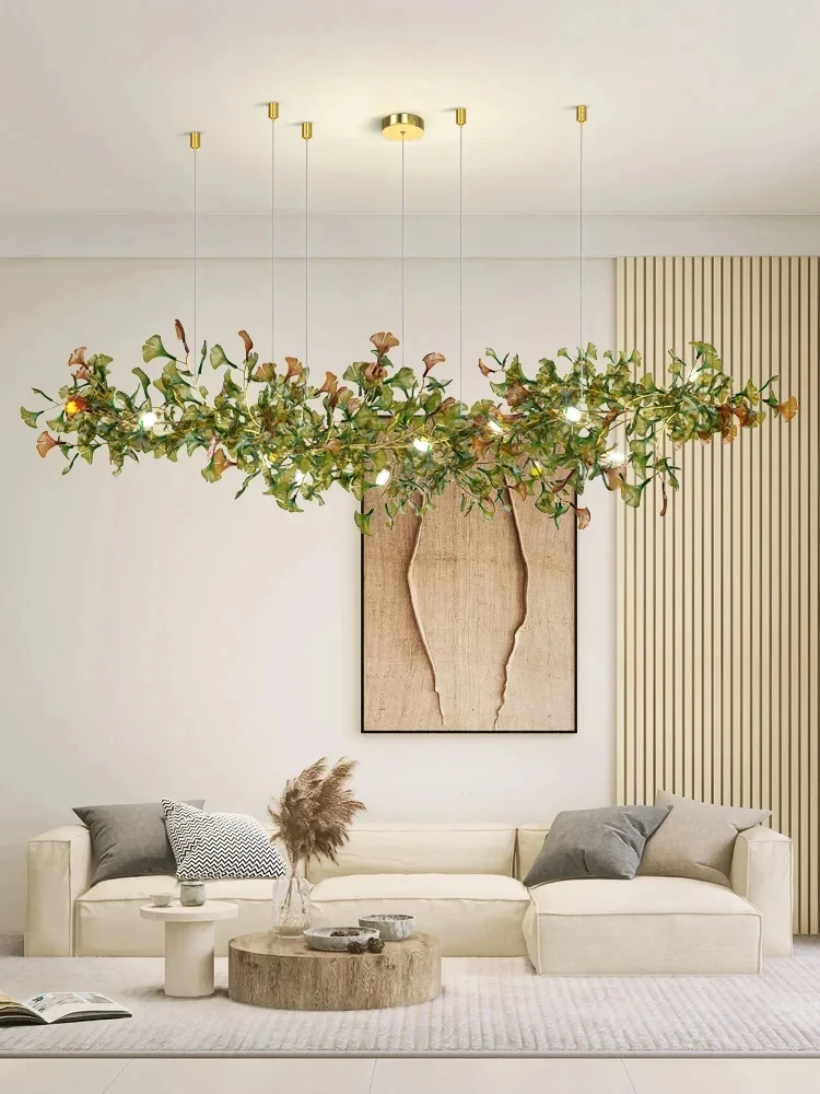 Imagem -02 - Modern Minimalista e Magnificent Light Creative Sala Lustre Luxury Leaf Designer Duplex Edifício Villa