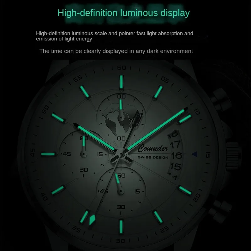 New Watches Men's Automatic Belt Waterproof Luminous Calendar Watch Fashion Quartz Watch Tiktok Wrist Watches for Men Clock