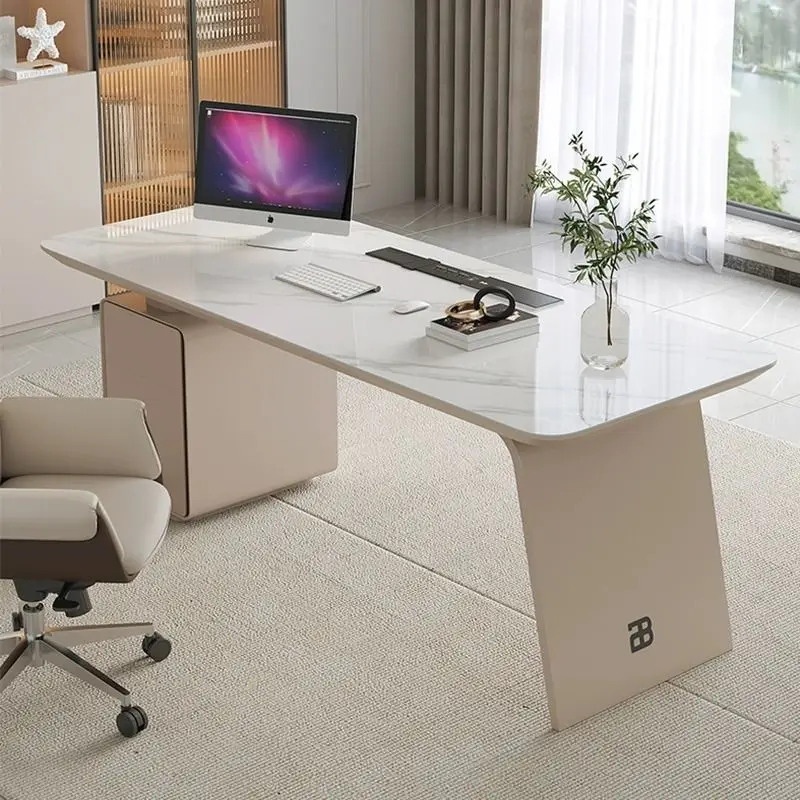

Modern Manager Office Computer Desk with Sintered Stone Top Luxury Executive Ceo Office Table Furniture