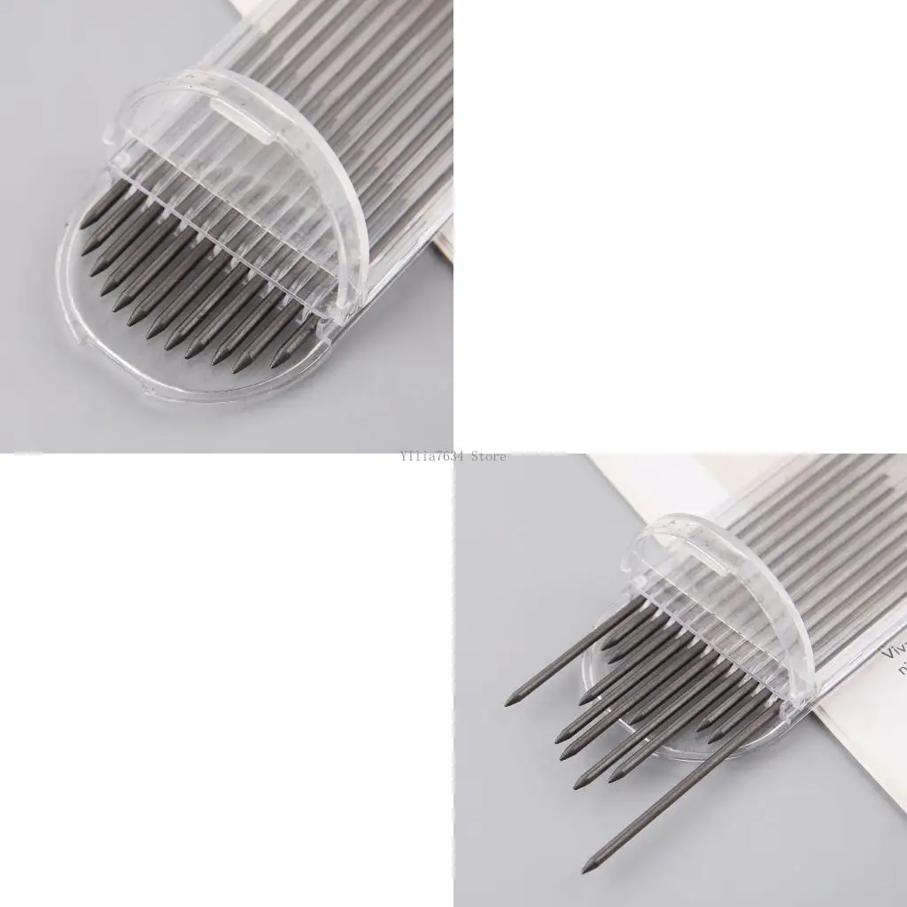 

12 шт., 2,0 мм механический карандаш, черный, 2B, стержни для чернового рисунка, письма, рукоделия