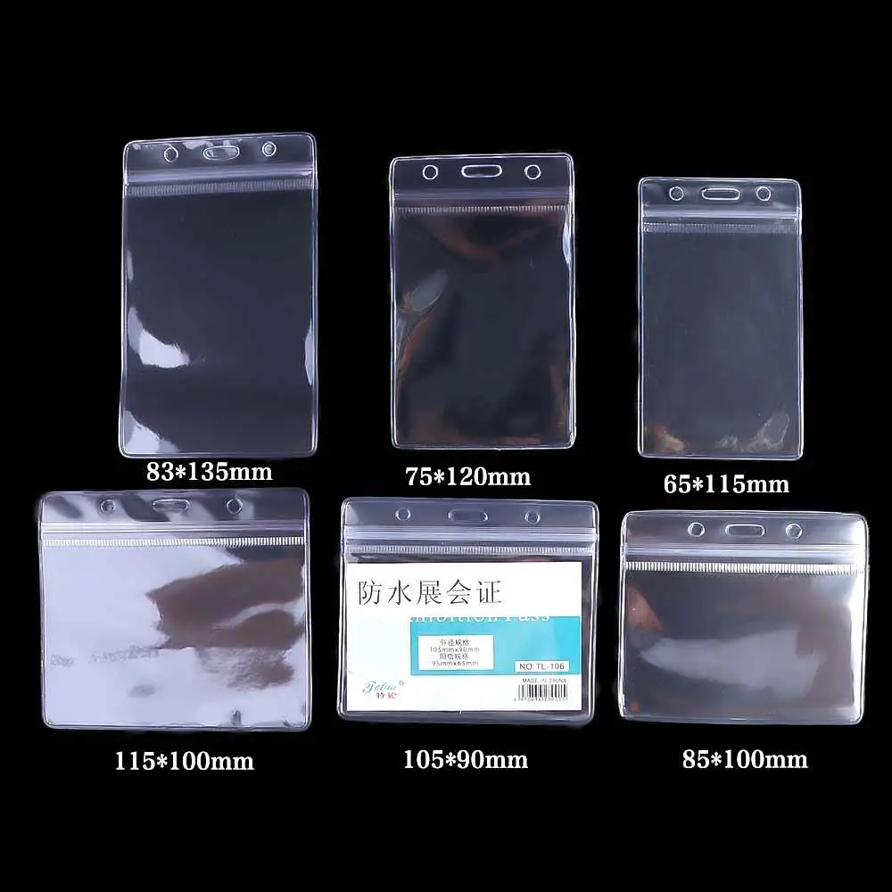 Protection 10PCS School Office Supplies Name Card Blocking Sleeve Nurse Doctor ID Card Holder Badge Card Case ID Badge Case